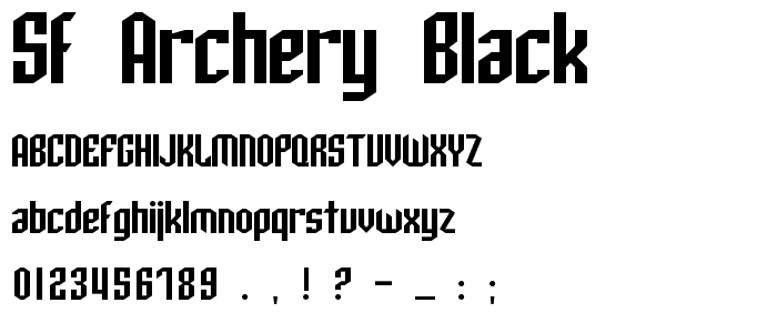 SF Archery Black font
